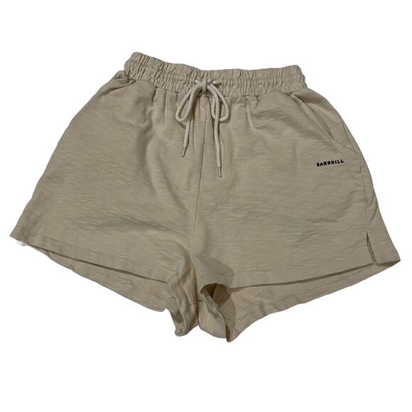 Stylenanda Drawstring Waist Cotton Shorts - Oatmeal - F - Picture 7 of 11